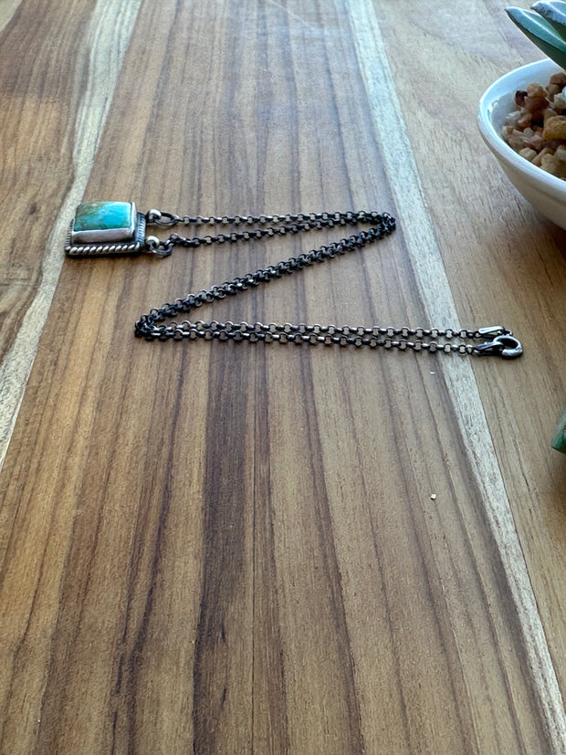 Square Turquoise Necklace