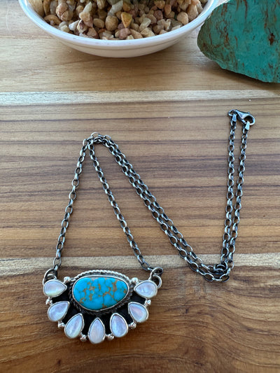 Kingman Half Cluster Necklace