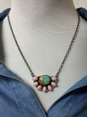 Kingman Half Cluster Necklace
