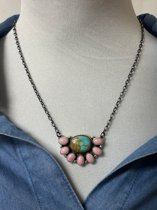 Kingman Half Cluster Necklace