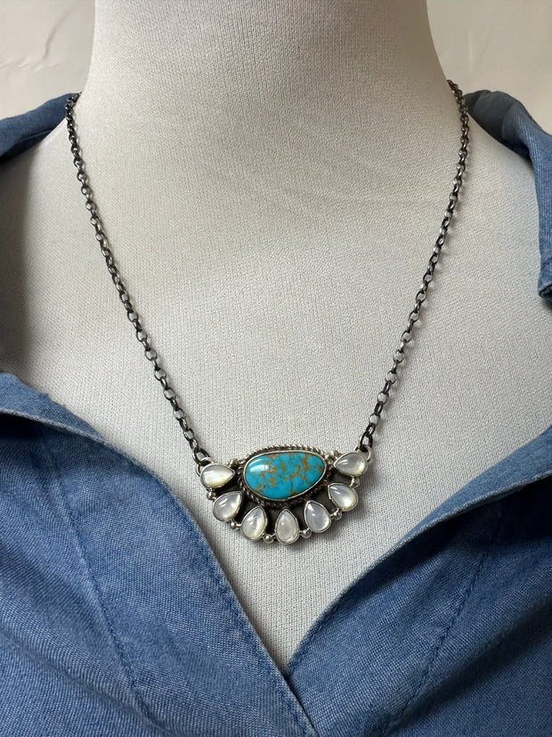 Kingman Half Cluster Necklace
