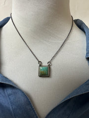 Square Turquoise Necklace