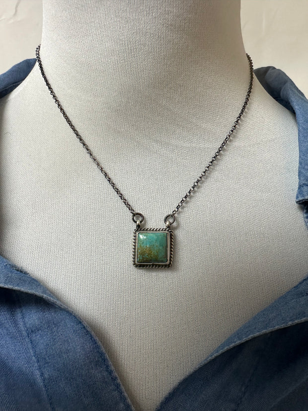 Square Turquoise Necklace
