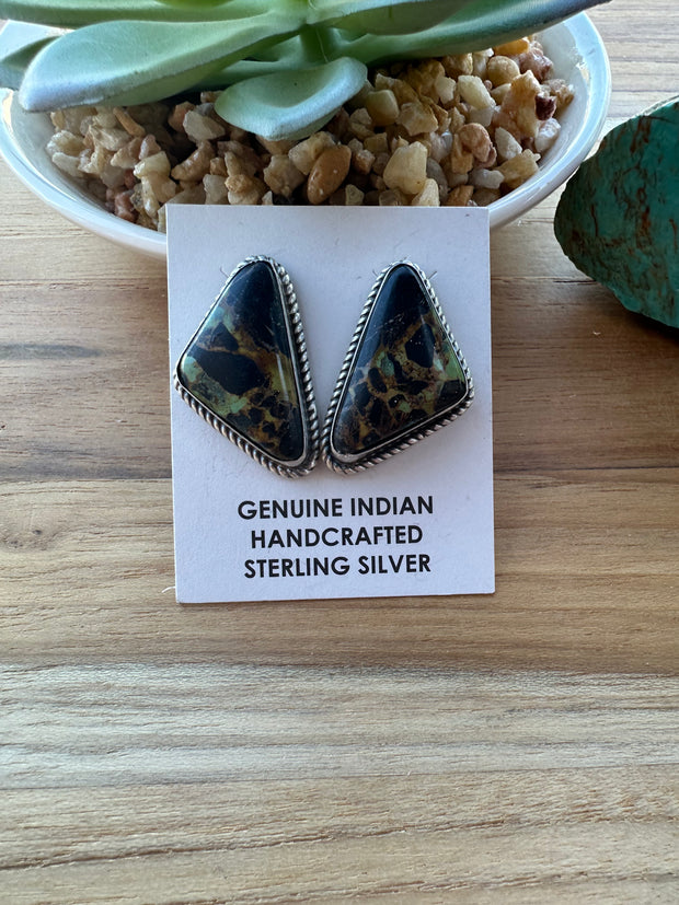 Black Jack Stud Earrings