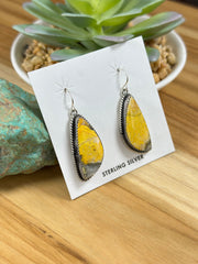 Bumblebee Jasper Dangle Earrings