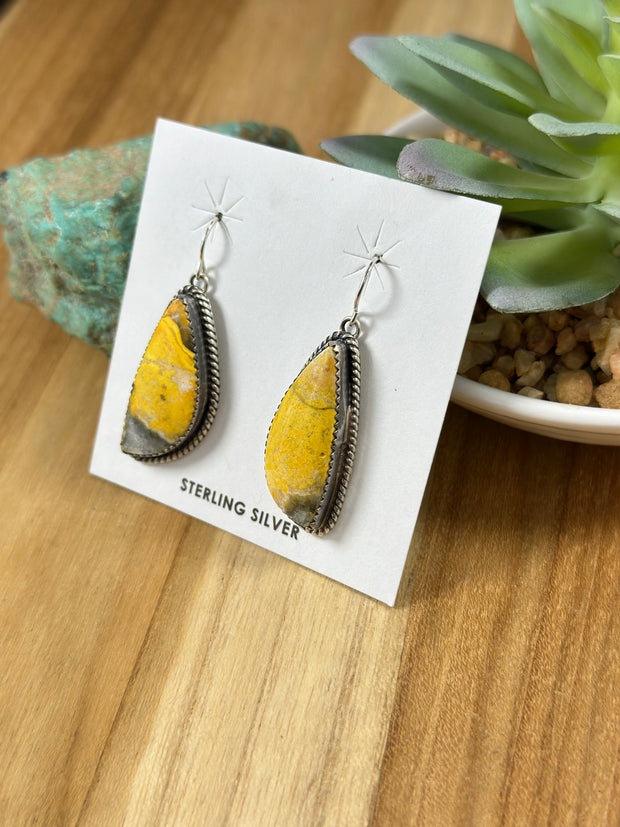 Bumblebee Jasper Dangle Earrings