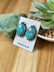 Kingman Turquoise Oval  Earrings