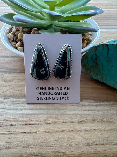 Black Jack Stud Earrings