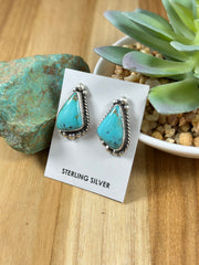 Kingman Turquoise Stud Earrings