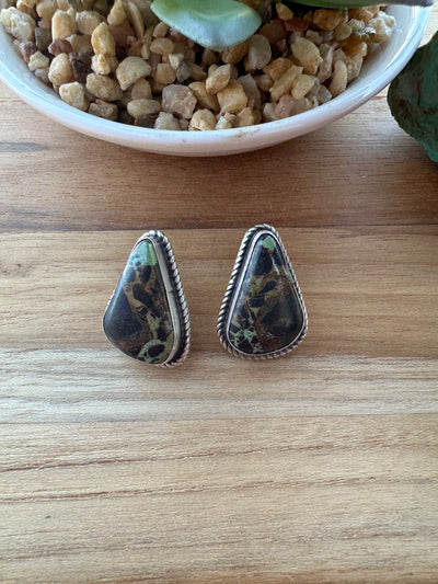 Black Jack Stud Earrings