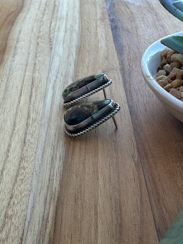 Black Jack Stud Earrings