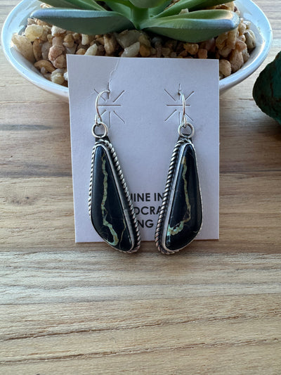 Black Jack Dangle Earrings