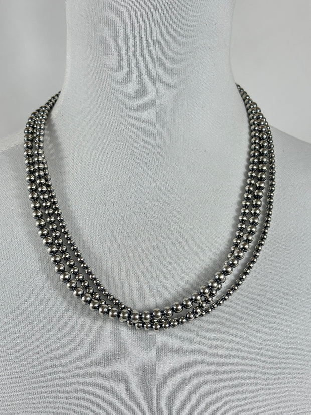 20" 3 Strand Sterling Pearls