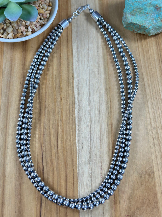 20" 3 Strand Sterling Pearls