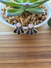 Pink Conch Fan Earrings