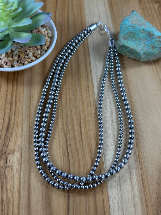 18" 3 Strand Sterling Pearls