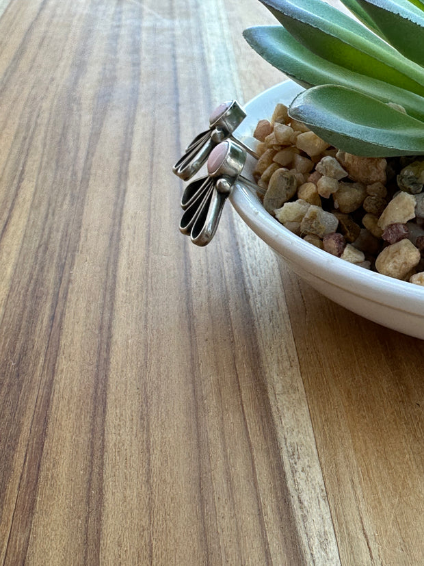 Pink Conch Fan Earrings