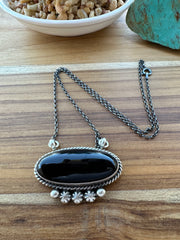 Black Oval Necklace