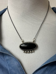 Black Oval Necklace