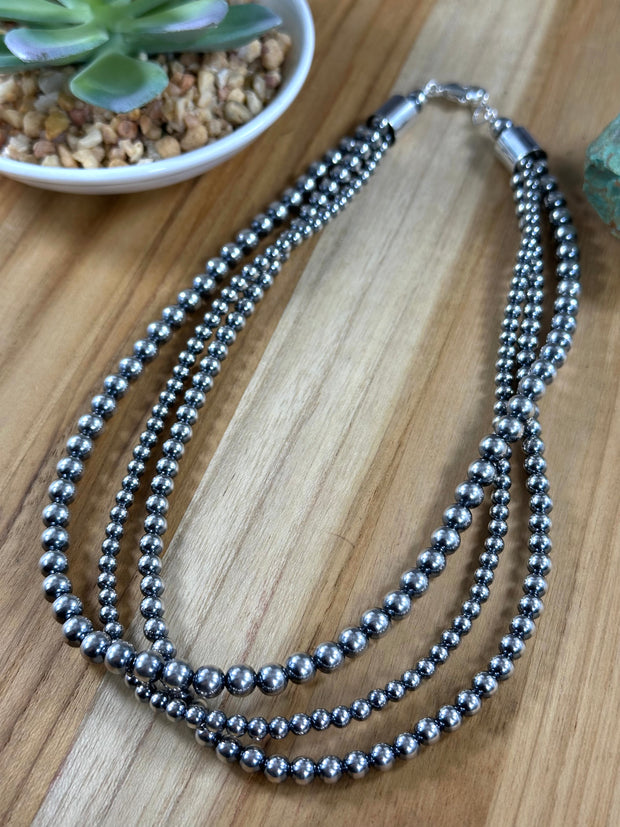 16" 3 Strand Sterling Pearls