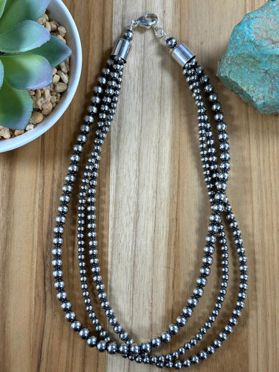 16" 3 Strand Sterling Pearls
