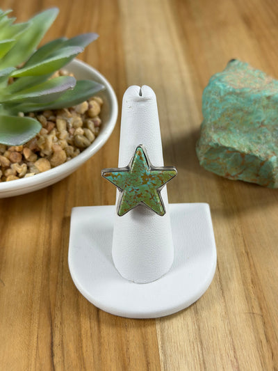 Kingman Turquoise Star Ring