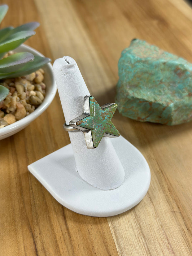 Kingman Turquoise Star Ring