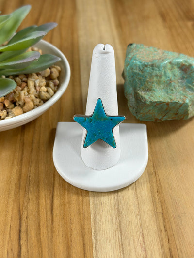 Kingman Turquoise Star Ring