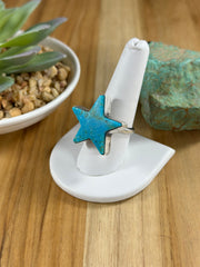 Kingman Turquoise Star Ring