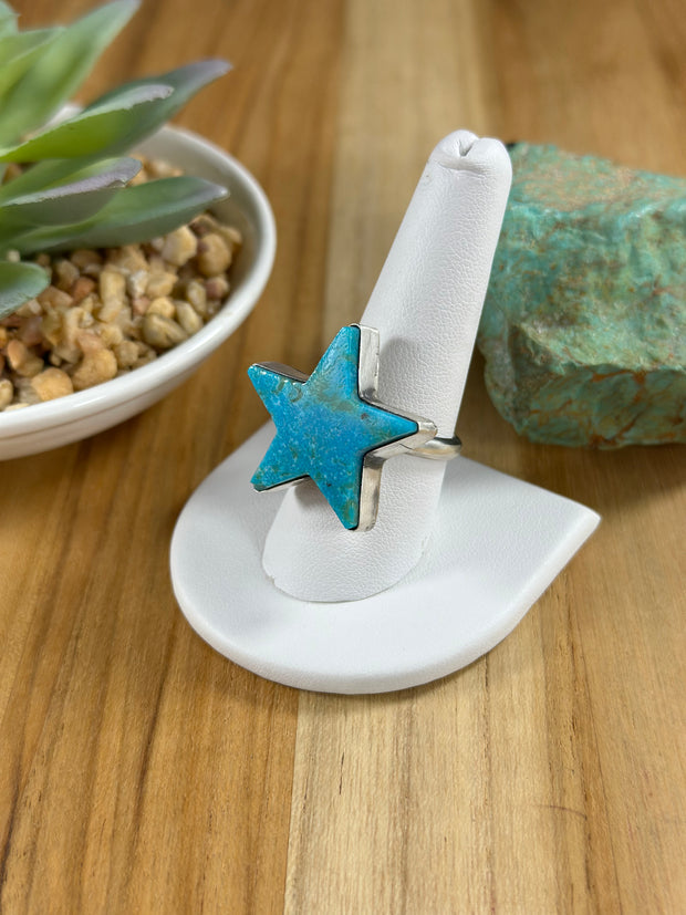 Kingman Turquoise Star Ring