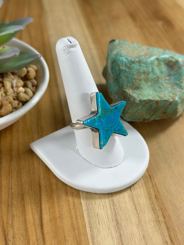 Kingman Turquoise Star Ring