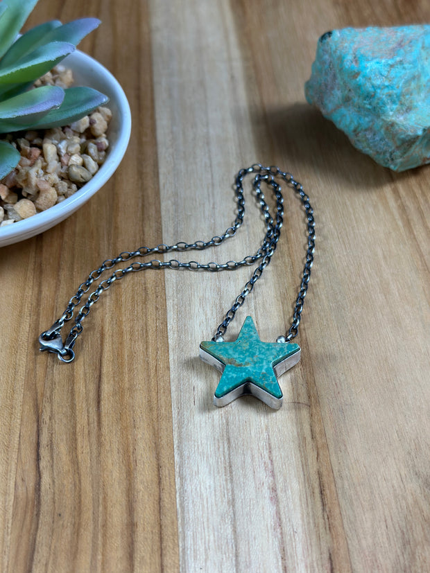Kingman Turquoise Star Necklace
