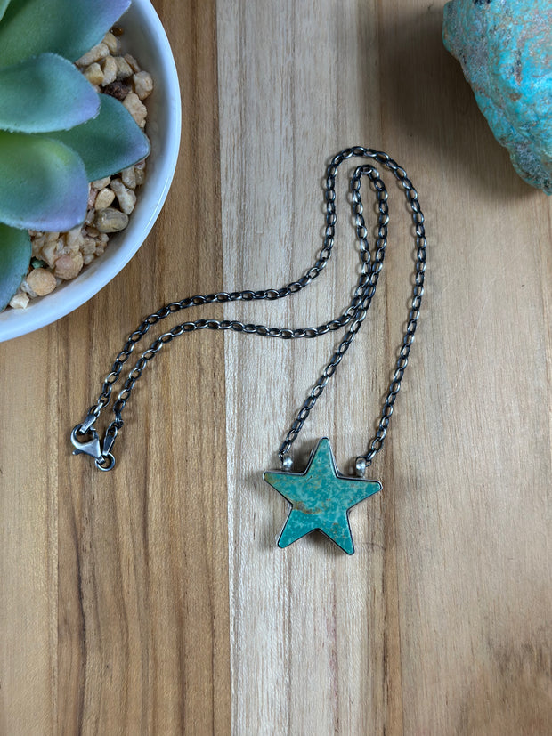 Kingman Turquoise Star Necklace