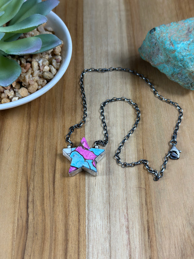 Cotton Candy Star Necklace