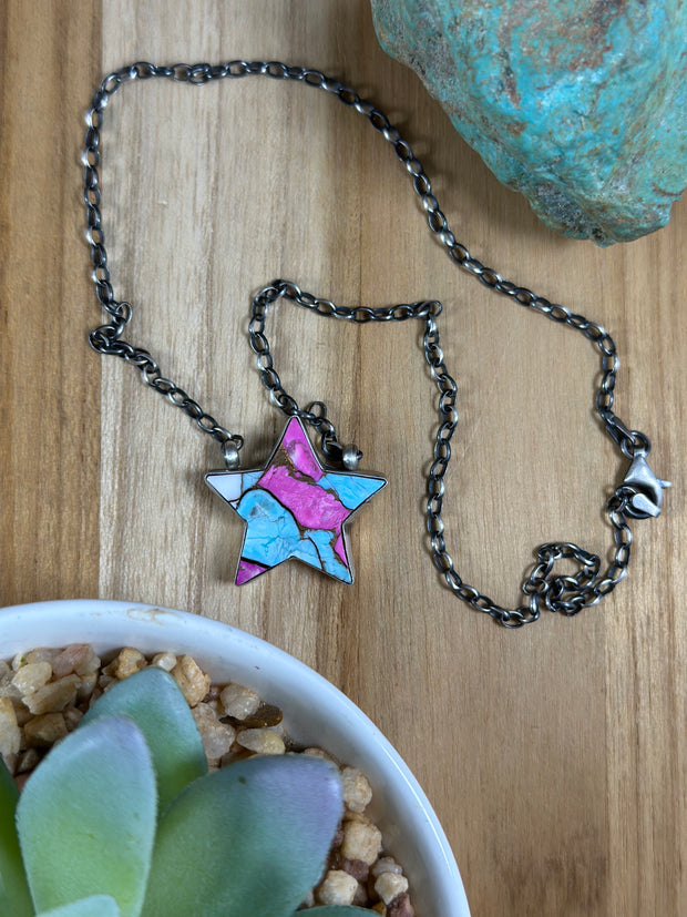 Cotton Candy Star Necklace