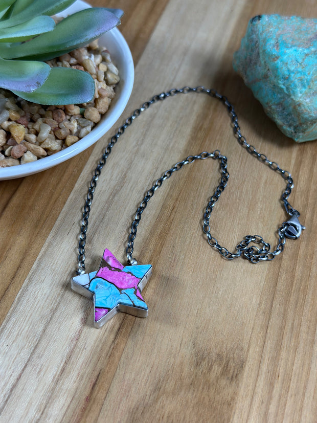 Cotton Candy Star Necklace