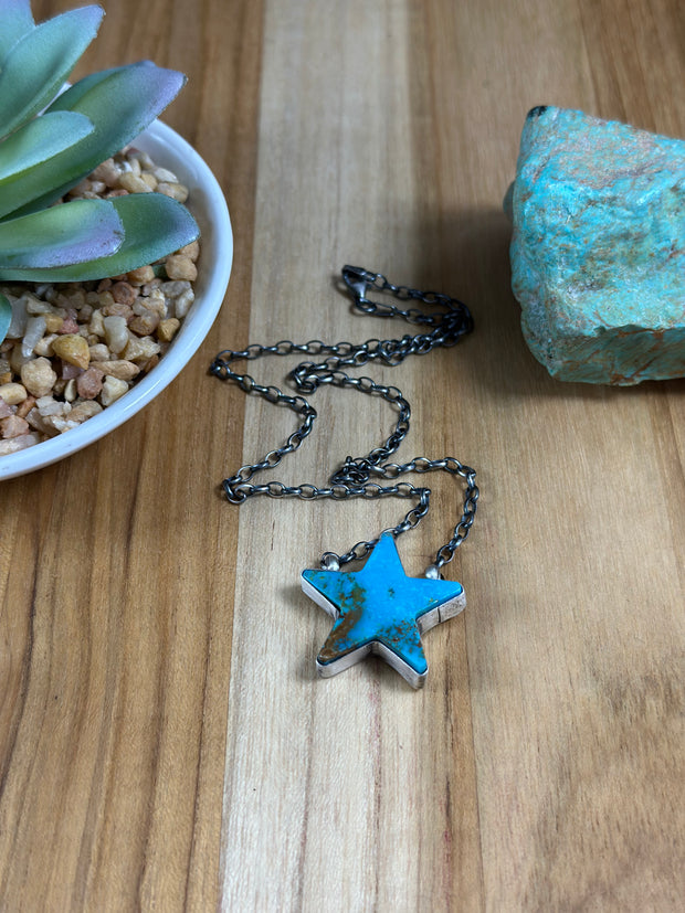 Kingman Turquoise Star Necklace