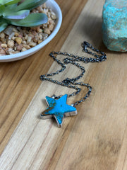 Kingman Turquoise Star Necklace