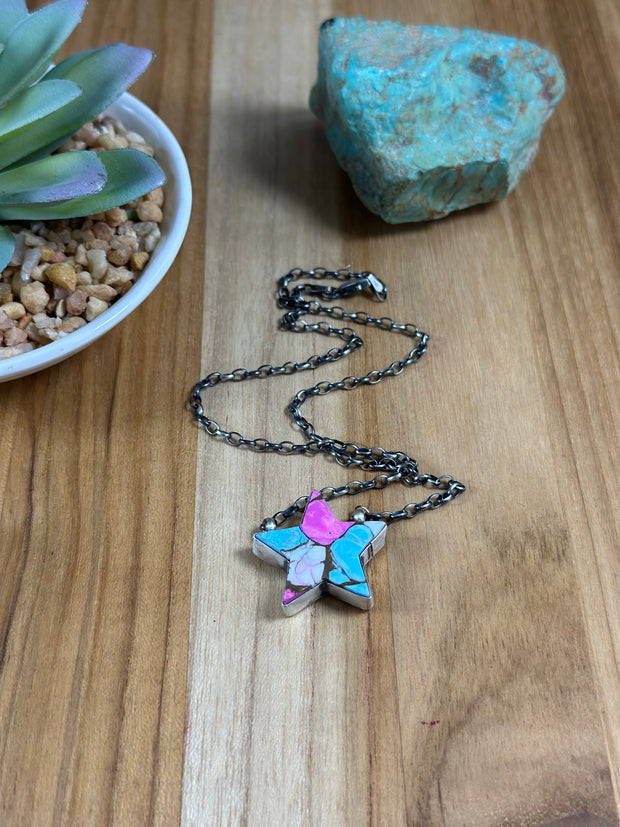 Cotton Candy Star Necklace