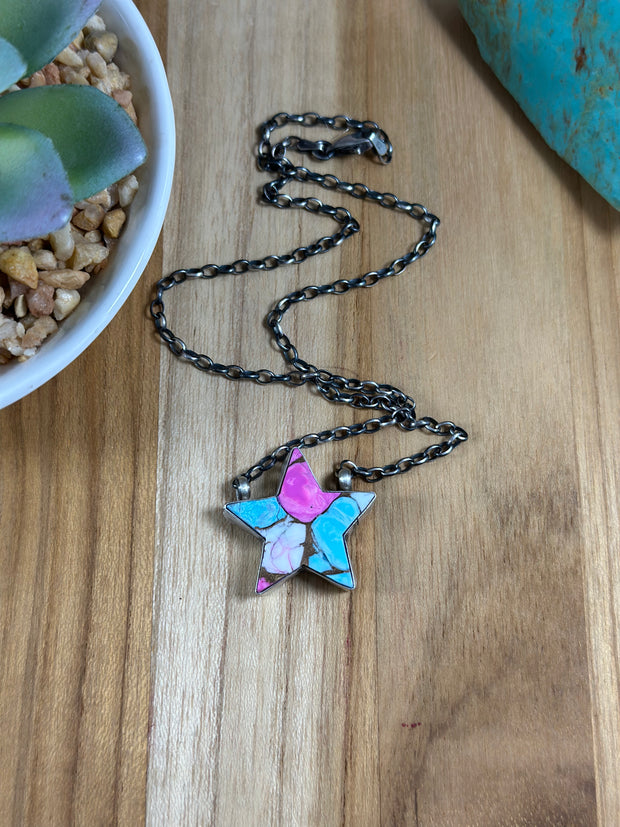 Cotton Candy Star Necklace