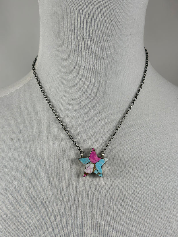 Cotton Candy Star Necklace