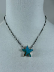 Kingman Turquoise Star Necklace