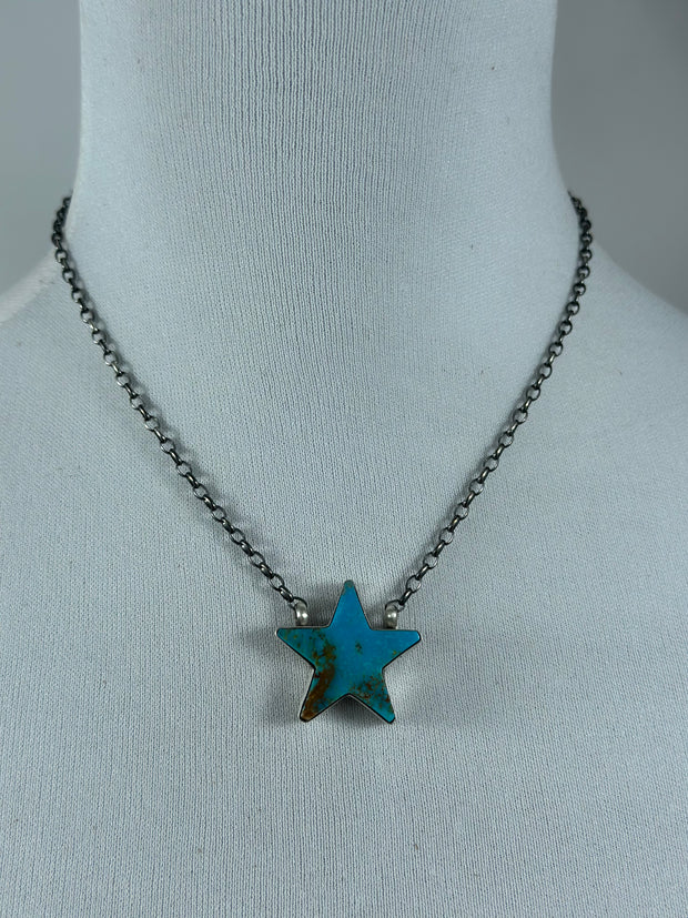 Kingman Turquoise Star Necklace