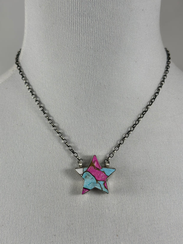 Cotton Candy Star Necklace