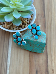 Half Cluster Kingman Turquoise Cuff