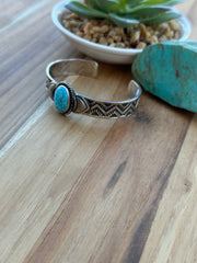 High Grade Kingman Single Stone Cuff
