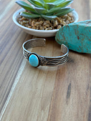 High Grade Kingman Single Stone Cuff