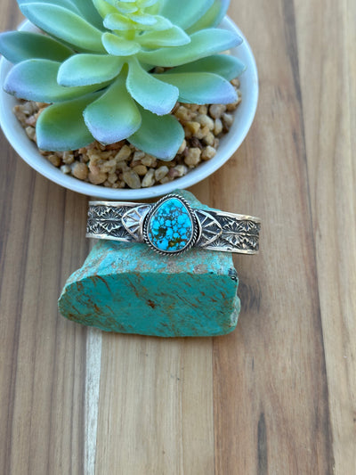 High Grade Kingman Single Stone Cuff