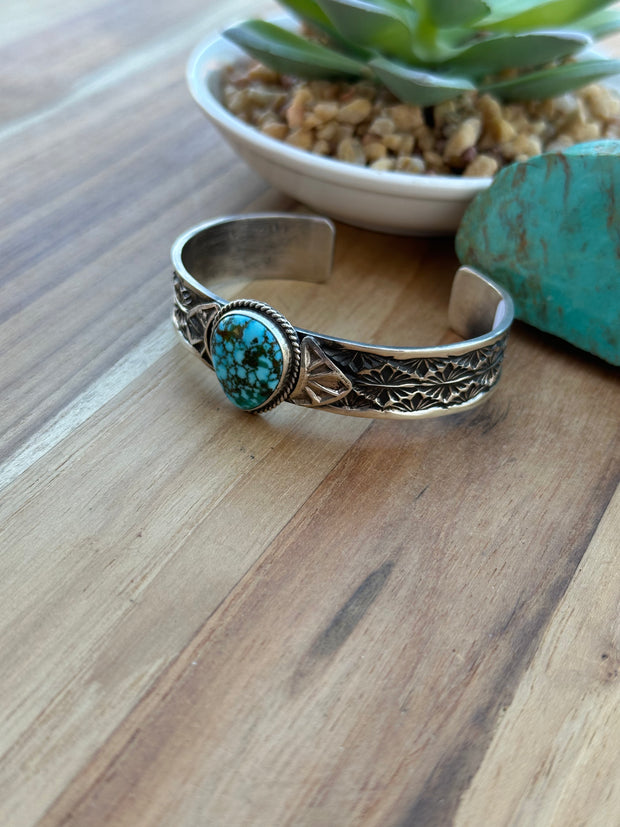High Grade Kingman Single Stone Cuff