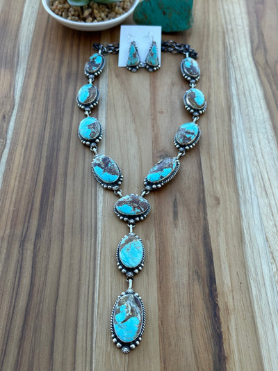 #8 Lariat Necklace & Earring Set